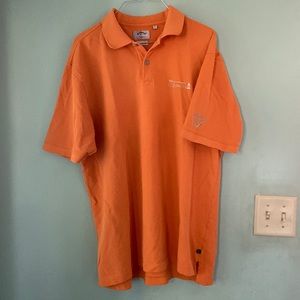 Callaway men’s polo golf shirt. Large orange in color